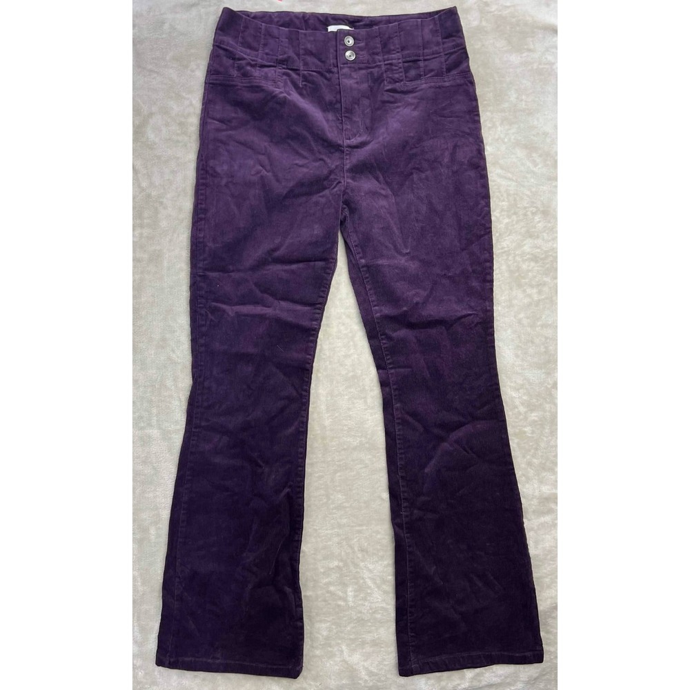 New The Children's Place Girls Midnight Plum Corduroy Flare Pants Size 16 NWT